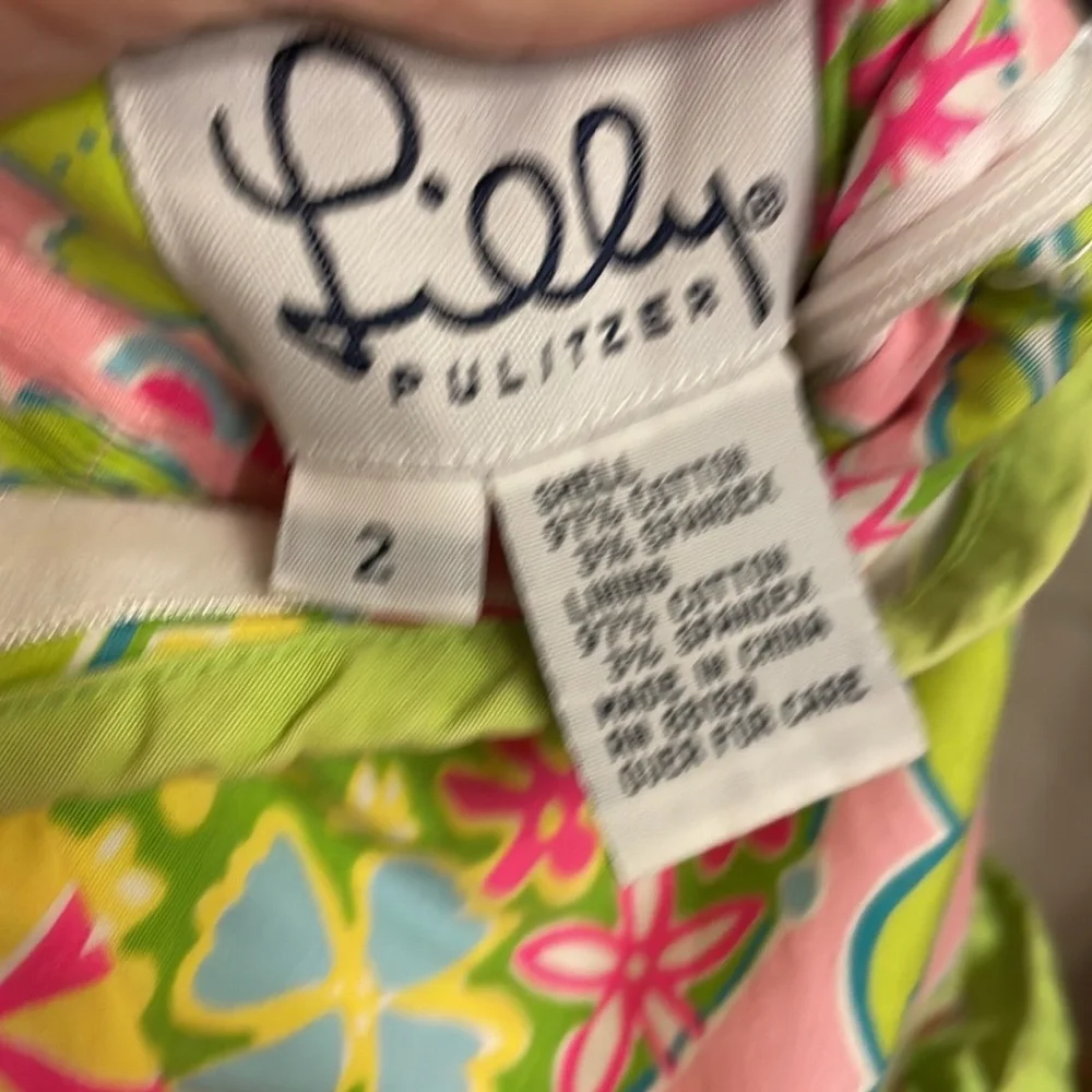 Lilly Pulitzer size 2 pink & green vintage crab print dress. - Picture 5 of 7